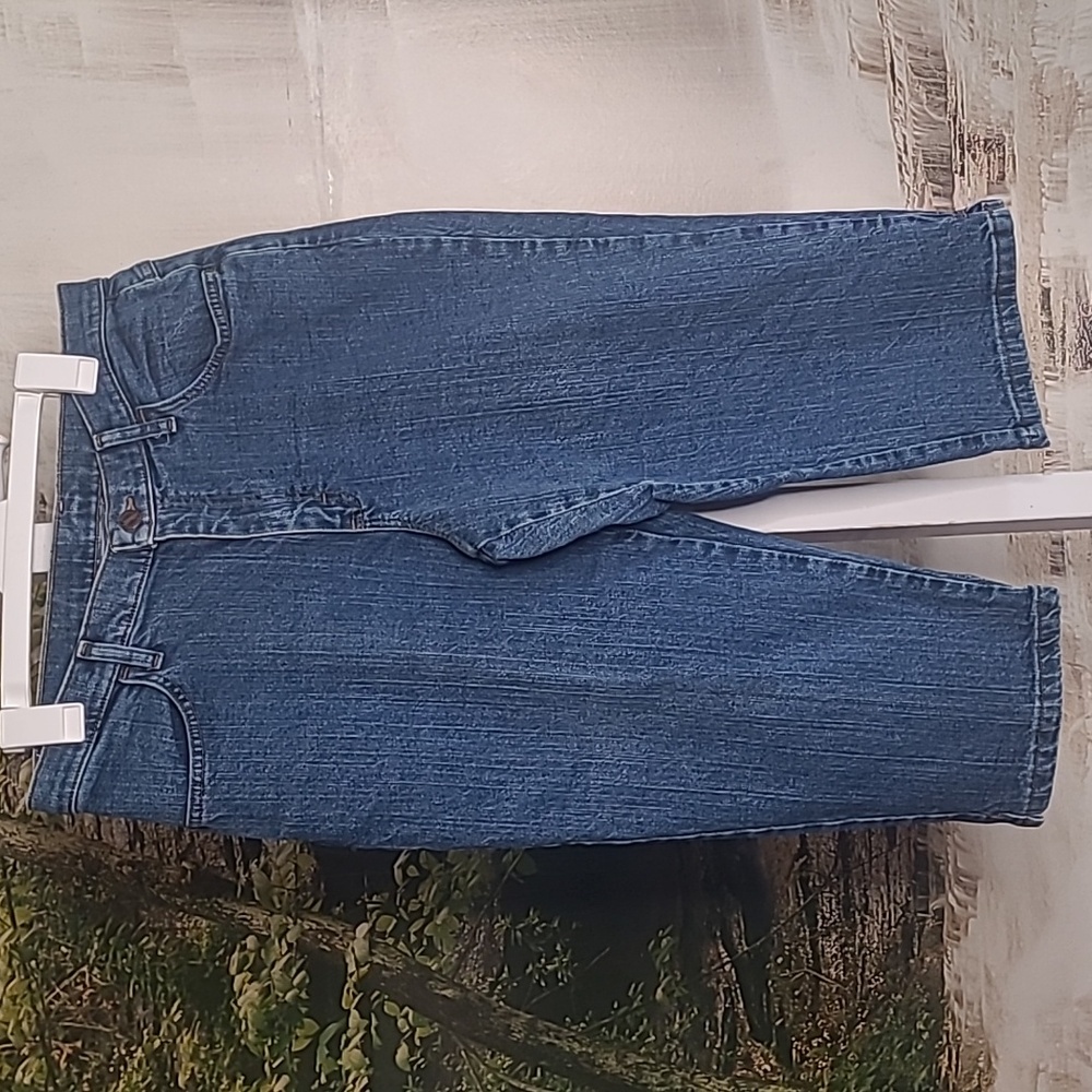 Riders by Lee Womens 14 Petite denim blue jeans capri pants